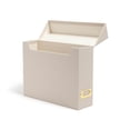 thumbnail image 1 of Caja de almacenamiento SMEAD, con tapa abatible, lino natural, color beige, 1 of 6
