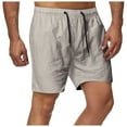 thumbnail image 3 of Workout Shorts Without Liner - 5" Drawstring, Quick-Dry, for Running, Sports, Gym, with Pockets, Running and Training Shorts (Grey, 3XL), 3 of 8