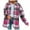 B-Hot Pink, variant on DDAPJ pyju Womens Button Down Flannel Shirts Clearance Sales, Long Sleeve Lapel Collar Plaid Shirt Jacket Lightweight Open Front Cardigan Tops Fall Casual Shackets