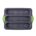 thumbnail image 2 of Baguette Mold 3 Slots Vent Hole Design Insulated Handle Easy Demoulding Bread Making Baking Mold Kitchen Tool for Household, 2 of 8