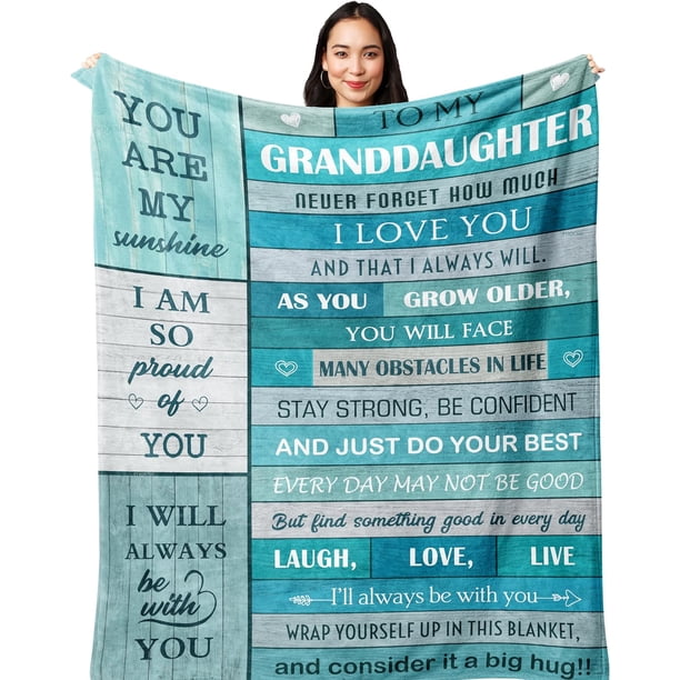 LHSHID Granddaughter Gifts for Christmas Birthday Graduation Wedding Valentine Christmas Blanket 30"x40"