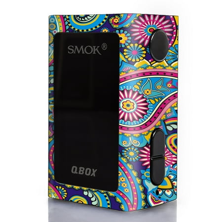 - Skins Decals For Smok Qbox 50W Kit Vape / Colorful Paisley Mix