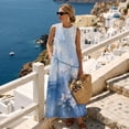 thumbnail image 4 of Xixirimido Watercolor Floral Blue Print Women Maxi Dresses Casual Summer Dresses Tank Long Flowy Sleeveless Sundresses with Pockets Beach Vacation Outfits, XX-Large, 4 of 7