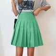 thumbnail image 2 of YUEHUA Girls Pleated Mini Skirt, High Waist A-Line Skater Skirt, Casual School Uniform Tennis Skirt for Summer Daily Party Wear, 2 of 5