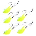 thumbnail image 4 of Anzuelos de pesca con hoja de 5 piezas, anzuelos de acero inoxidable con cabeza de color brillante Azul 21g Cola Señuelos de pesca, 4 of 7