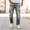Gray, variant on Men's Regular Fit Straight Leg Ripped Jeans - High Stretch Cotton Fashion Comfort Flex Waist Denim Pants Blue