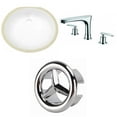 thumbnail image 1 of American Imaginations 19.5-in. W Oval Bathroom Undermount Sink Set In White - Chrome Hardware AI-26609, 1 of 8