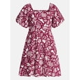 thumbnail image 6 of Time and Tru Women's Mini Dress with Puff Sleeves, Sizes XS-XXXL, 6 of 6