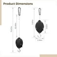 thumbnail image 4 of Retractable Plant Pulley Adjustable Hanging Flower Basket Hook Hanger, 62.99 in (160 cm), 45 lbs (25kg) Max Load, Long-lasting Metal, Spring Retractable Mechanism, Ideal for Garden and Indoor Hanging, 4 of 5