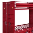 thumbnail image 4 of Metal Base Twin Turdle with Slat System and Cremon Bolts Red, 4 of 6