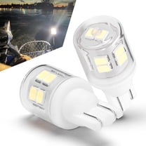 906 LED Bulbs T10 Wedge Base, 3Watt Marine Boat Light Bulb, 6000K White 12V 24V Navigation Lights for Boat Sailboat Kayak 2PCS