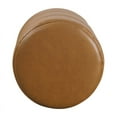 thumbnail image 6 of HomePop Upholstered Round Ottoman- Carmel Faux Leather, 6 of 8