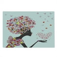 thumbnail image 2 of Butterflies Cutting Board, Girl a Heart of Enjoying Blossoms Summertime Fantasy Happy Animal Print, Decorative Tempered Glass Cutting and Serving Board, Large Size, Multicolor, by Ambesonne, 2 of 5
