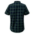 thumbnail image 3 of GZWYHT Mens Casual Button Down Shirts,Mens Shirts Spring And Fall Casual Single Breasted Shirt Men's Short Sleeved Plaid Shirt Big And Tall Shirts,Workout Shirts Green M, 3 of 5