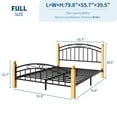 thumbnail image 3 of Classic Metal Platform Bed Frame Mattress Foundation with Under Storage, Steel Slats, Twin/Full/Queen/King Size Bed Frame with Headboard and Footboard, No Box Spring Needed, Noise Free, 3 of 8