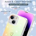 thumbnail image 3 of Compatible with iPhone 14 Case Luxury Shiny Laser Cute Love Heart Flexible Glitter Soft Silicone Cover Shockproof Camera Protection Bling Case for iPhone 14 Women Girls, 3 of 14