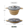 thumbnail image 2 of Olla portátil plegable para acampar, olla de silicona para exteriores, utensilios de cocina caqui, 2 of 5