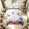 thumbnail image 2 of Erosebridal Lovely Hummingbird Twin Quilt Set,Kawaii Wildlife Twin Coverlet Set,White Blue,2pcs,1 Bedspread and 1 Pillowcase, 2 of 7