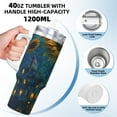 thumbnail image 3 of Uemuo Sunflower Castle Starry Sky Print 40oz Ice Bully With Handle And Straw Stainless Steel Vacuum Insulated Cup And 2 In 1 Straw Lid Insulated Travel Tumbler, 3 of 8