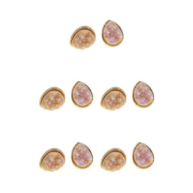 Jumpingount Pendientes de tuerca, accesorio de moda elegante, pendientes de tuerca brillantes para mujer, adorno de vestir para mujer, regalo de Type2 NO2