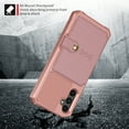 thumbnail image 6 of Tarise Galaxy A14 5G Wallet Case, RFID Blocking Card Holder Slot Kickstand Magnetic Button Closure Women Men Heavy Duty Shockproof Rugged Back Case Cover for Samsung Galaxy A14 5G 2023, Rosegold, 6 of 6