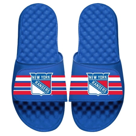 

Men s ISlide Royal New York Rangers Stripe Logo Slide Sandals