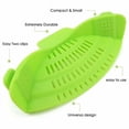 thumbnail image 6 of Silicone Clip On Strainer for Pots Adjustable Colander Spout Food Strainer Gadget for Draining Spaghetti, Pasta, Ground Beef, Vegetables, and Fruits, Fits On Pots, Pans, and Bowls（Random color）, 6 of 11