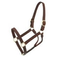 thumbnail image 2 of Tough 1 Royal King Leather Track Halter, Brown, Horse, 2 of 2