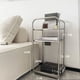 thumbnail image 5 of Estante de Almacenamiento Acero Inoxidable Estantería lateral de estantería lateral de estanterías de la mesa del extremo para el dormitorio del baído, 5 of 5
