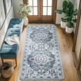thumbnail image 5 of Sonoro Kate 2x6 Area Rugs for Living Room Bedroom, Non Slip Boho Machine Washable Indoor Floor Carpet, Blue-Gray, 5 of 7
