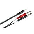 thumbnail image 1 of Cable de Conexión Estéreo Hosa Negro 3.5 mm TRS a Doble 1/4 Pulgada TS 91.50 cm 1-Pack, 1 of 4