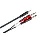 thumbnail image 1 of Cable de Conexión Estéreo Hosa Negro 3.5 mm TRS a Doble 1/4 Pulgada TS 91.50 cm 1-Pack, 1 of 4