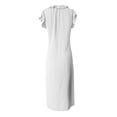 thumbnail image 5 of Puliio Maxi Dresses for Women Sleeveless V Neck Ruffle Loose Casual Dress with Pockets, 5 of 5
