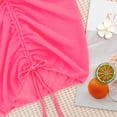 thumbnail image 6 of Curuila Women Beach Skirt Solid Color High Waist Drawstring Breathable Swim Skirt For Swimming Pool Pink Size S, 6 of 7