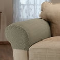 thumbnail image 3 of Collections Etc Armrest Covers for Recliners, Sofas, and Chairs with Stretch, Textured Pattern - Set of 2 (SAGE), 3 of 4