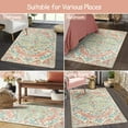 thumbnail image 4 of Wonnitar 3'x5' Bohemian Medallion Area Rug,Bedroom Rug Soft Throw Printed Bathroom Kitchen Entry Foyer Mat, Vintage Non-Slip Washable Carpet for Front Door Laundry Room Bath Office, 4 of 7