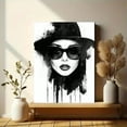 thumbnail image 6 of Black and White Fashion Portrait Decoration Painting/Canvas Art， Perfect for Living Room， Bedroom， Office， Hotel， Restaurant， Studio， and Gallery Walls., 6 of 7