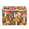 thumbnail image 7 of Yayeee Collapsible Cube Storage Bin with Lid Fabric Closet Decorative Basket with Handles, Vibrant Mushroom, 7 of 7