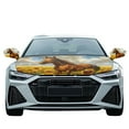 thumbnail image 2 of Yuyamidu 3pcs Horse Car Hood Cover Protector Sunflower Vehicle Side View Mirror Wrap Fashion Car Front Hood Cover Removable Mirror Covers Auto Accessories for Cars Sedans, 2 of 7