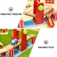 thumbnail image 2 of 1 Set Wooden Train Tracks Railway Toys Track Model Toys, 2 of 9