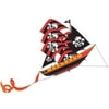 WindNSunÂ® Super Size 3-D Pirate Ship Kite (Black/Red Stripes)