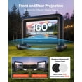 thumbnail image 4 of VEVOR Inflatable Movie Screen, 14 ft Outdoor Inflatable Projection Screen with Portable Storage Bag, Front/Rear Projection, Easy Set Up, Blow Up Screen for Outdoor Backyard Movie Night, Theme Parties, 4 of 9