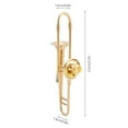 thumbnail image 3 of Trombone Cornet Brooch, Gold Plating Trombone Cornet Brooch Mini Musical Instrument Shape Pin Decoration Box Birthday Present, 3 of 8