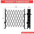 thumbnail image 2 of Single Folding Security Gate, 50" x 43" Door Gate, Flexible Expanding Security Gate, Steel Safety Gates, 360° Rolling Barricade Gate, Scissor Gate with Padlock, Aluminum Alloy Mesh, 2 of 7