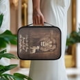 thumbnail image 4 of FKELYI Bible Cover with Handle Faux Leather Bible Case Brown Lion Lanb Cross Print Book Cover with Zipper Pocket for Prayer Study Christian Bag Book Organzoer Holder, 4 of 6