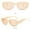 Beige, variant on Weikingp Sunglasses Womens Women Men Vintage Retro Glasses Unisex Irregular Frame Sunglasses Eyewear Sunglasses Men Womens Sunglasses () Beige PC