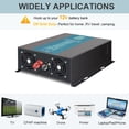 thumbnail image 4 of WZRELB 1000W Pure Sine Wave Power Inverter 12v dc to 120v ac Car Truck RV Battery Generator, 4 of 5