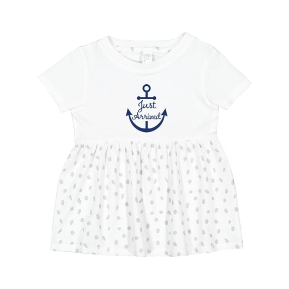 Inktastic Just Arrived Nautical Anchor Girls Baby Dress