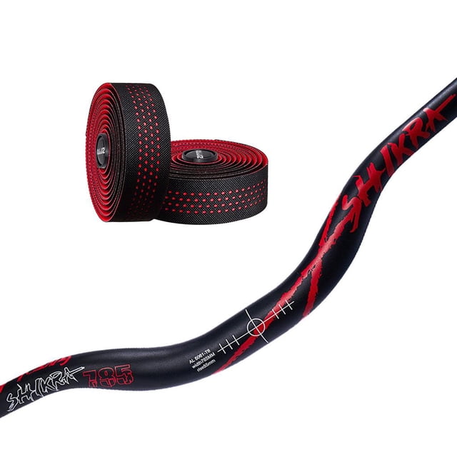 Manillar de bicicleta Macarena MTB elevador aleación de aluminio 785 mm rojo
