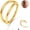14k Gold Plated-Double Hoop, variant on Triple/Double Hoop Nose Ring - G23 Titanium Septum Rings 16G/18G/20G CZ Nose Piercings Jewelry Conch Helix Daith Rook Tragus Cartilage Earring Hinged Nostril Piercing Gold/Black/Silver